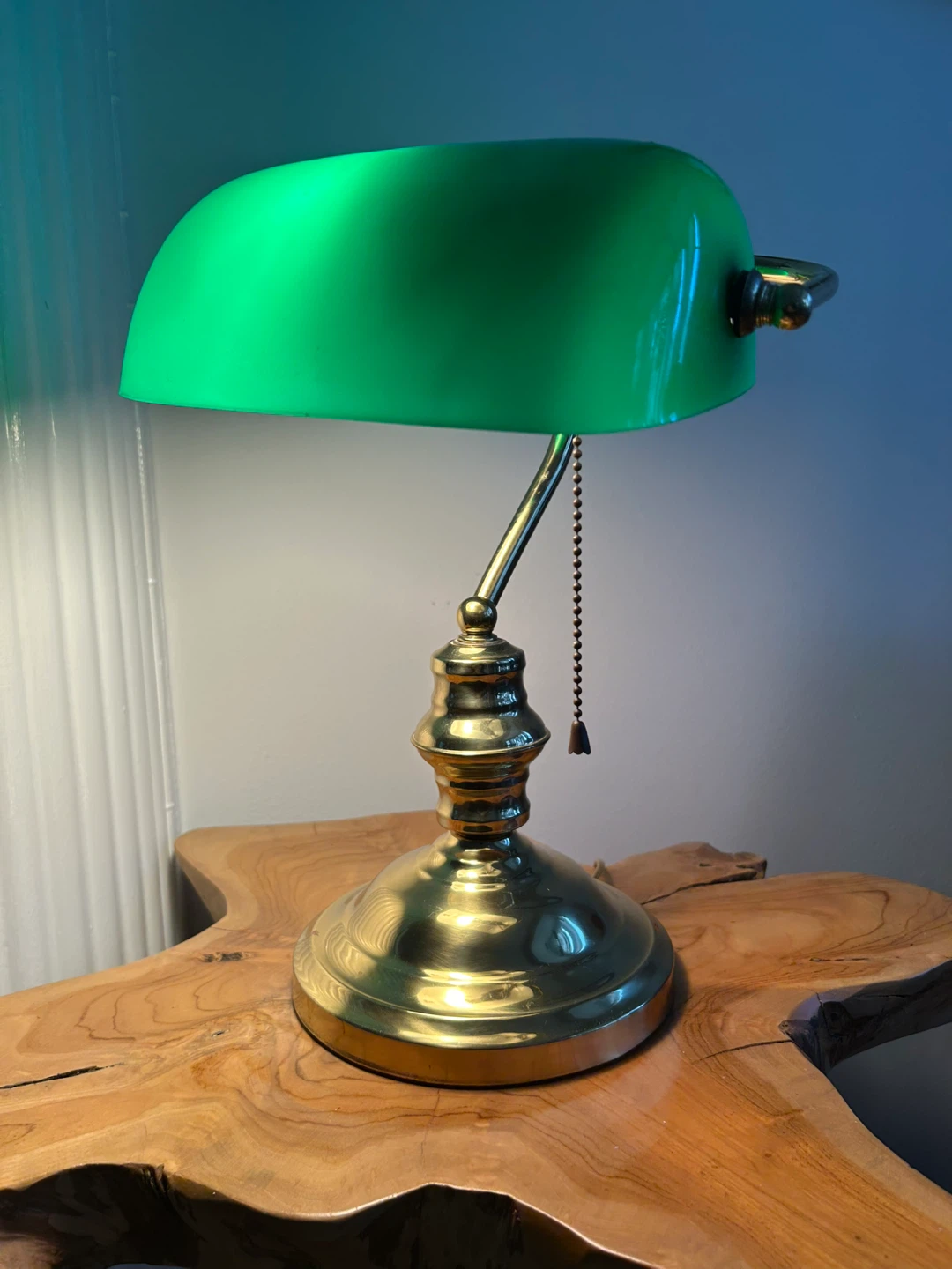 Banker's Lamp with Green Shade - photo 3