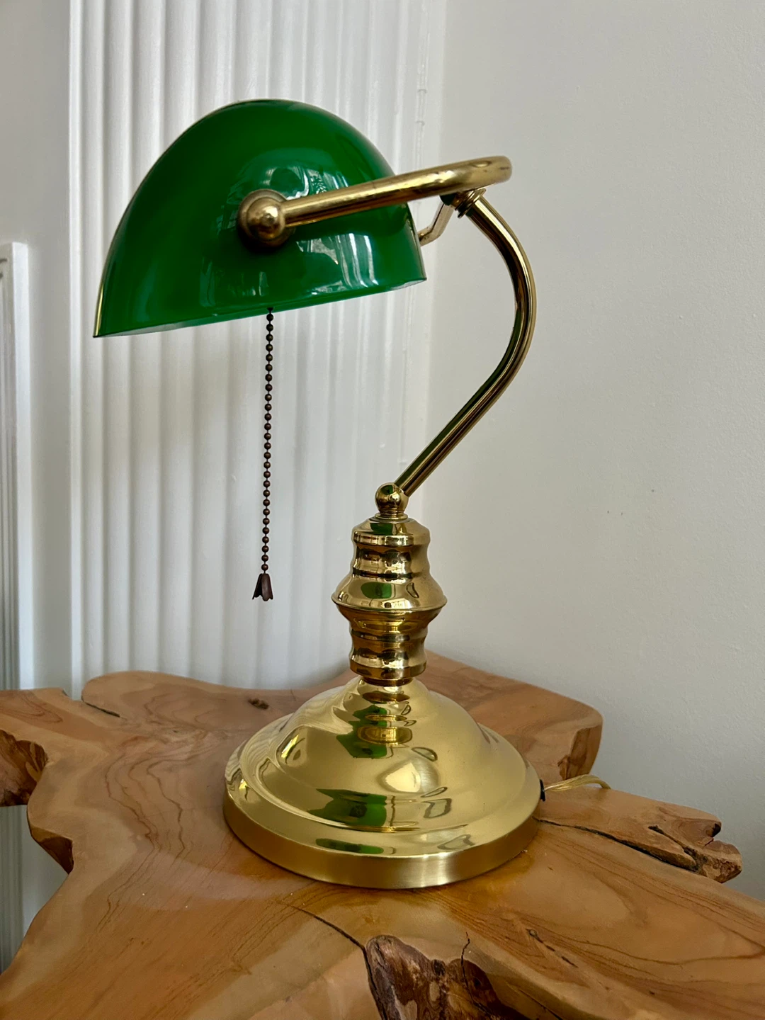 Banker's Lamp with Green Shade - photo 2