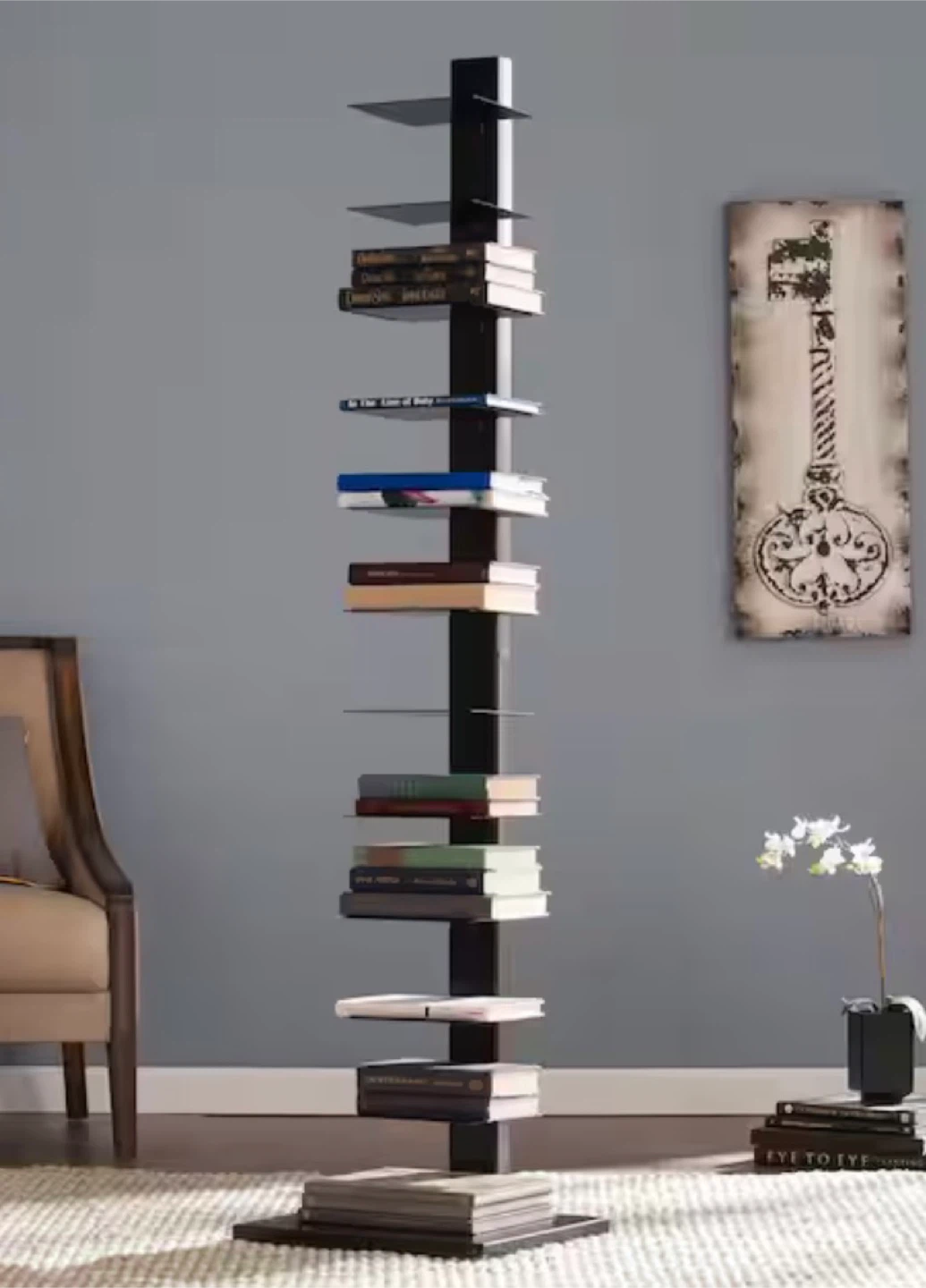 BRAND NEW: Black Standing Tower Bookshelf - photo 2