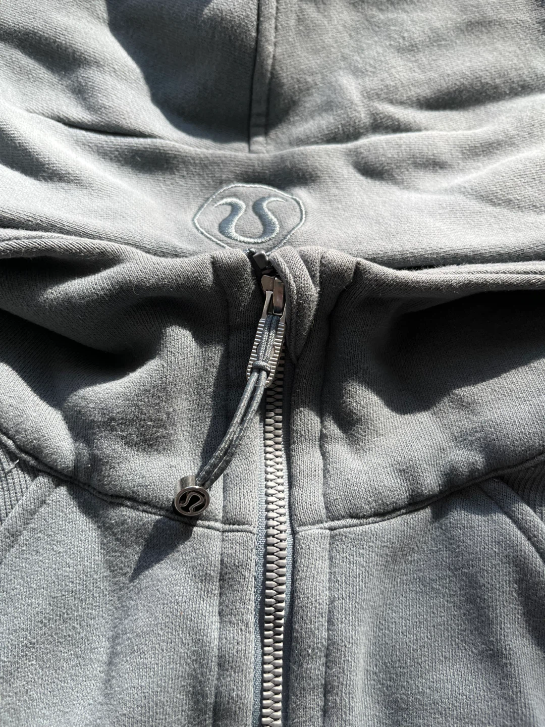 Lululemon Grey Cotton Blend Half-Zip Hoodie M/L - photo 3