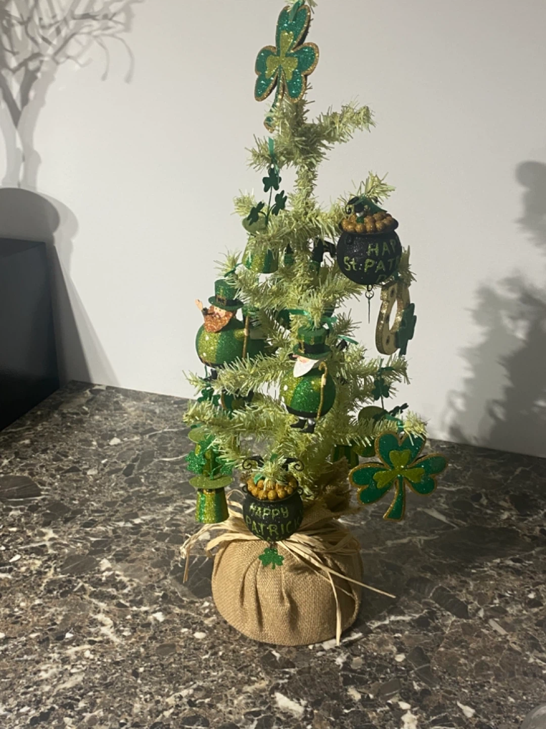 St. Patrick's Day Tabletop Tree with Ornaments - photo 2
