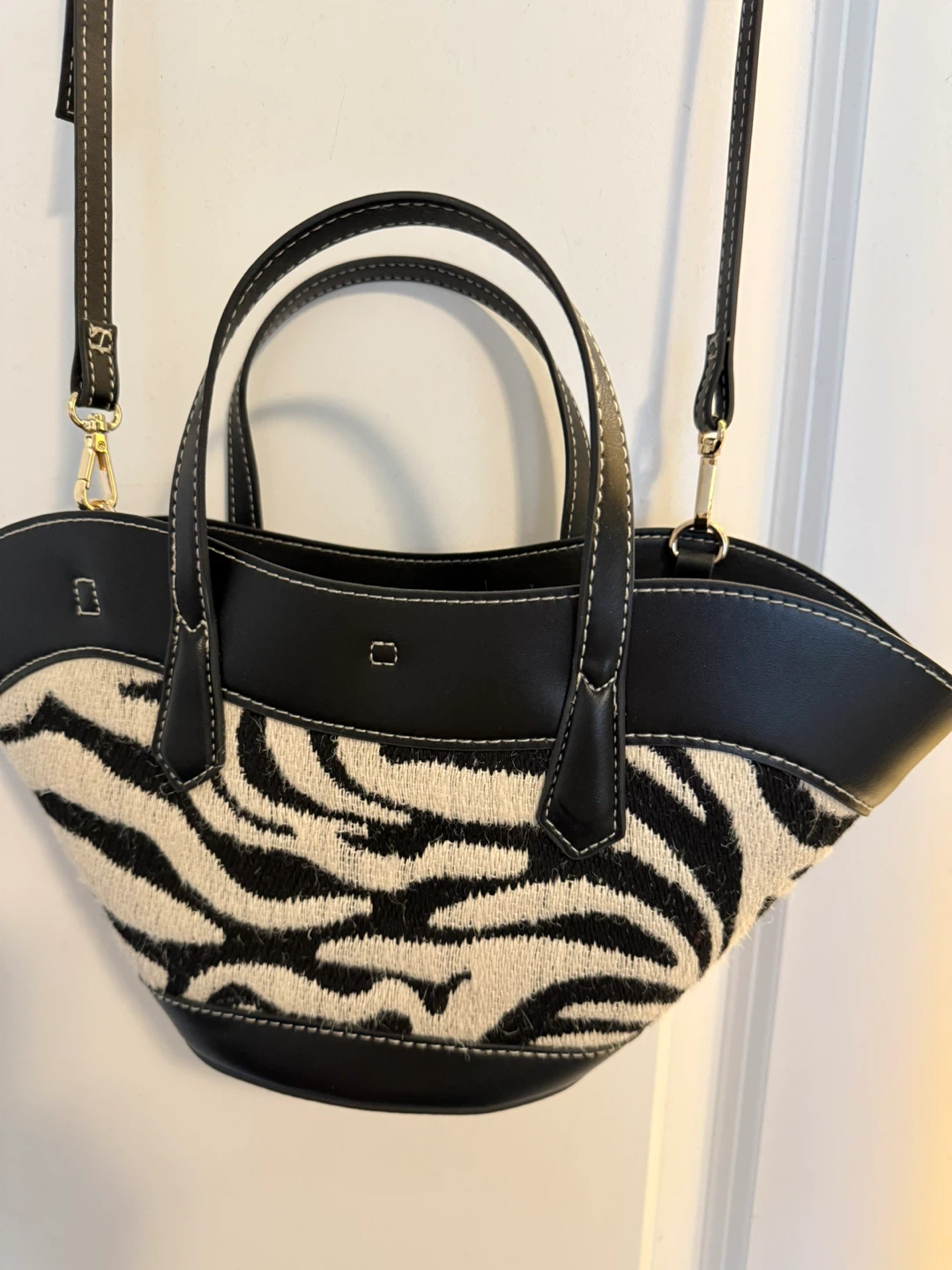 H&M Zebra Print Tote Bag