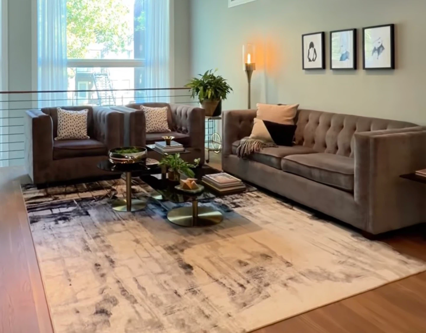 Plush Sofa and Armchairs Living Room Set - photo 2