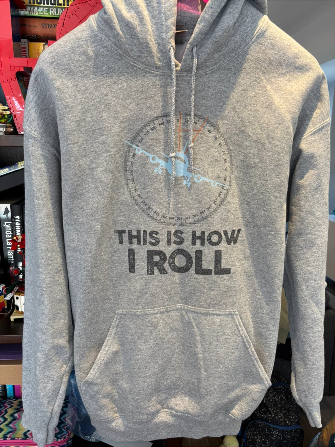 GildanHoodie "This is How I Roll" Graphic Print Grey Size L - photo 2