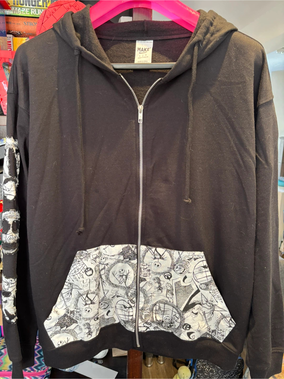 MAKE Black Jack Skellington Zip-Up Hoodie - photo 3