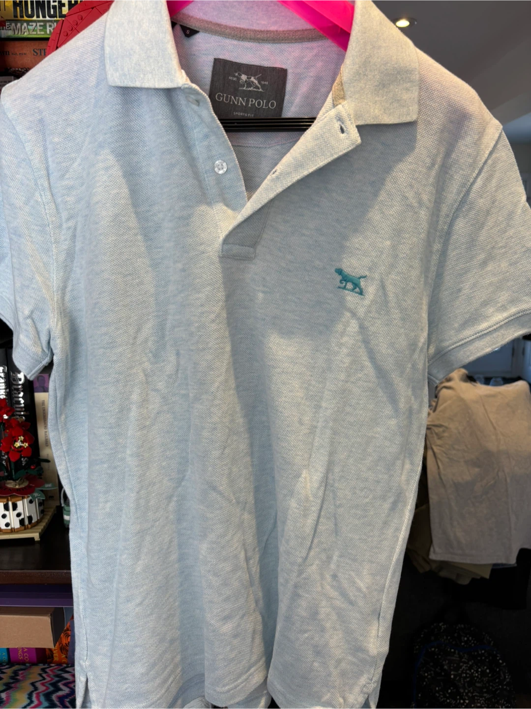 Light Blue Gunn Polo Sports Fit T-Shirt - Size S