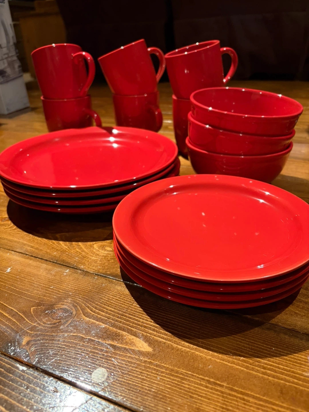 Red Dinnerware Set