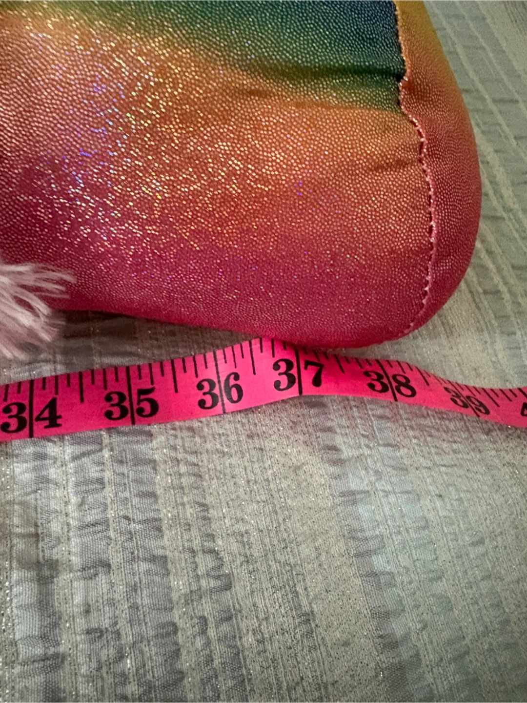 Peluche licorne rose arc-en-ciel - photo 5