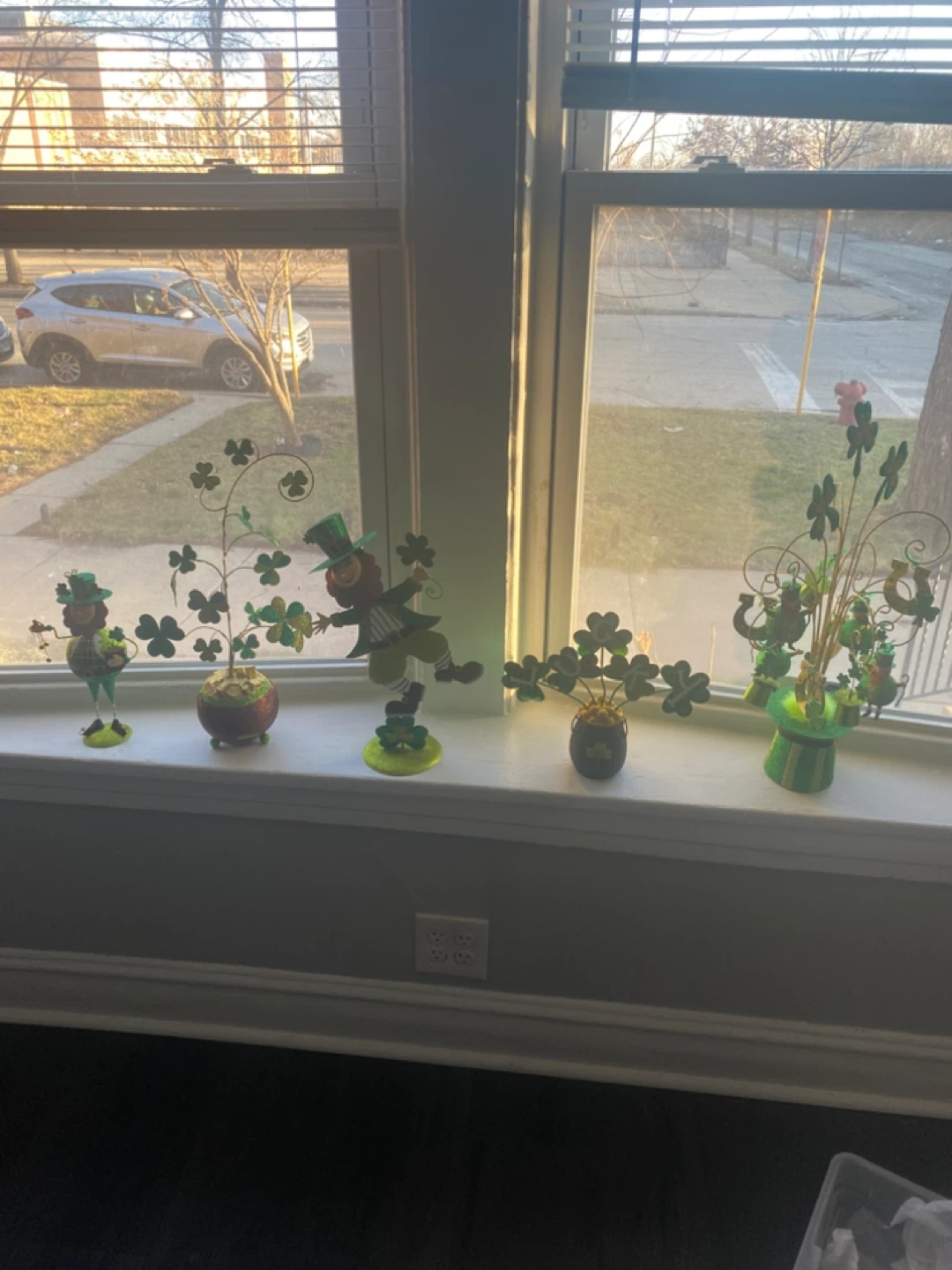 St. Patrick's Day Leprechaun and Shamrock Decorations (Set of 5)