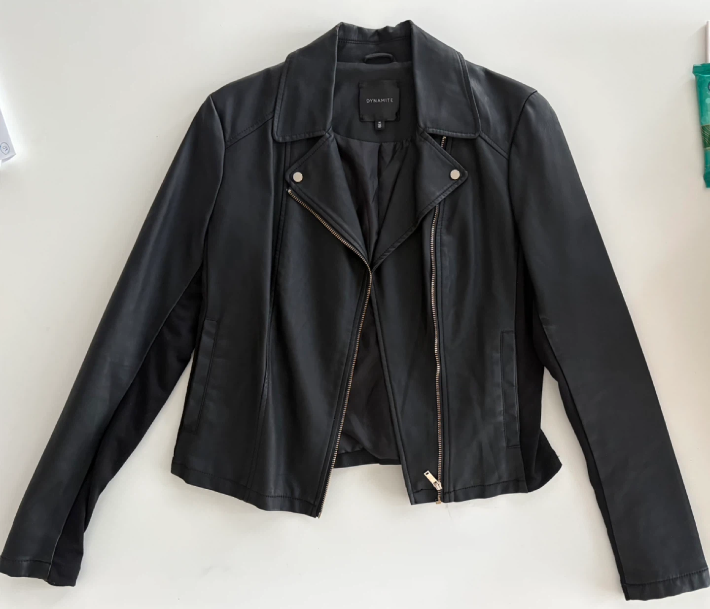 Dynamite Black Faux Leather Jacket - photo 4