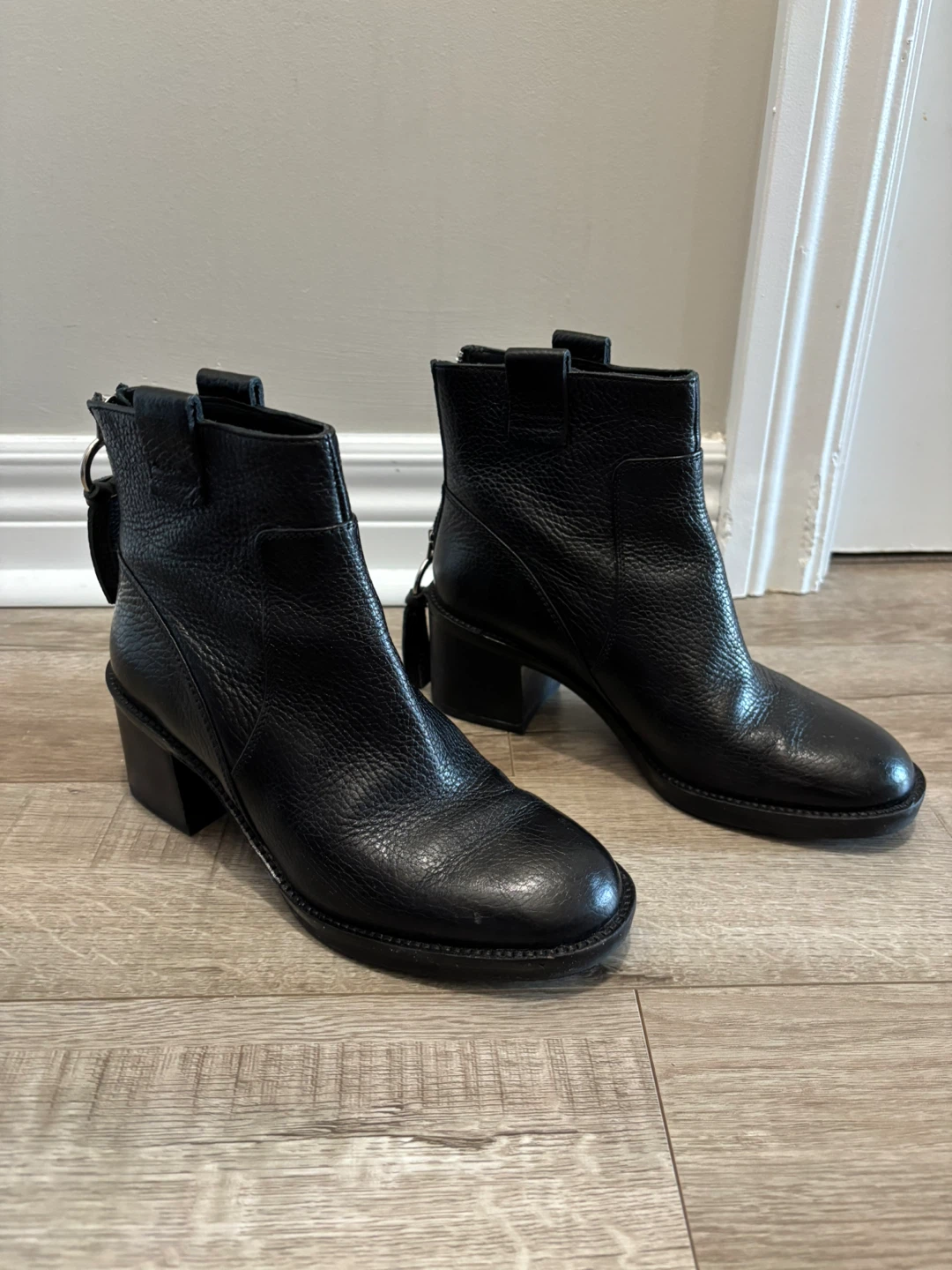 Geox Giulila Black Leather Ankle Boots - photo 2