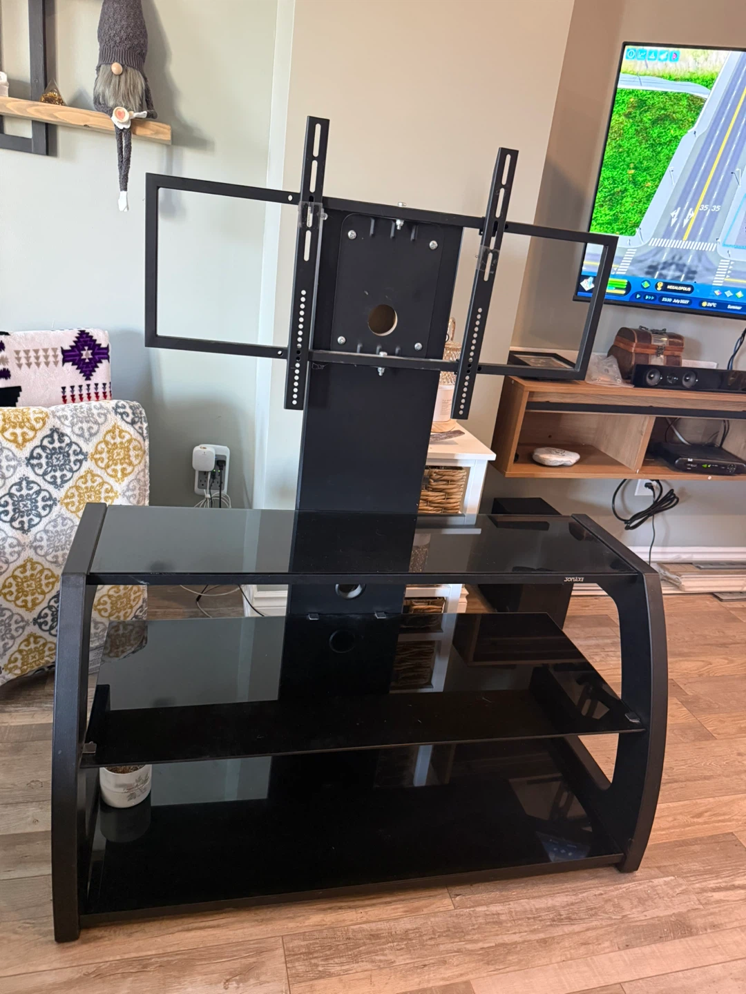 Black TV Stand with Mount
