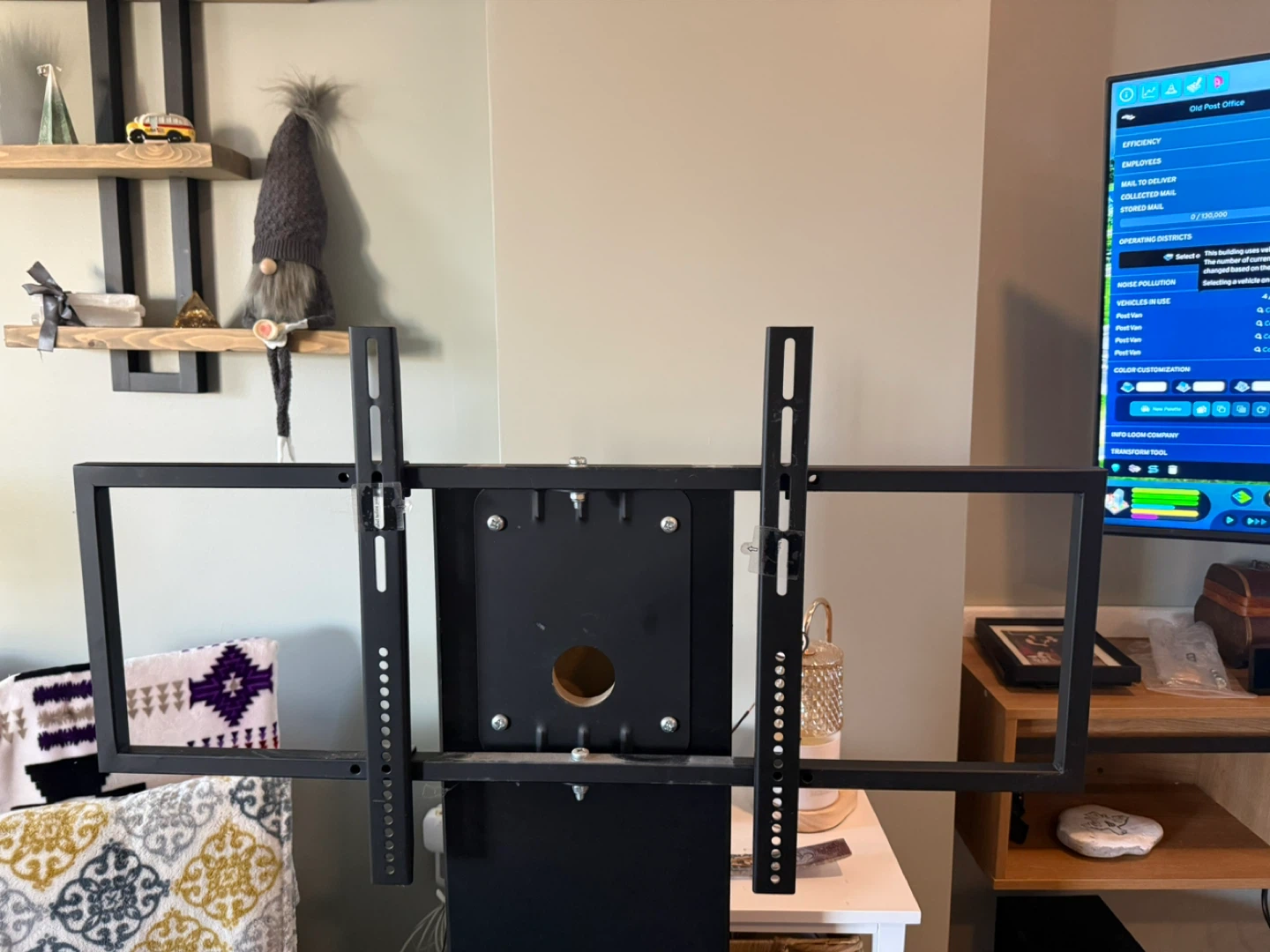 Black TV Stand with Mount - photo 4