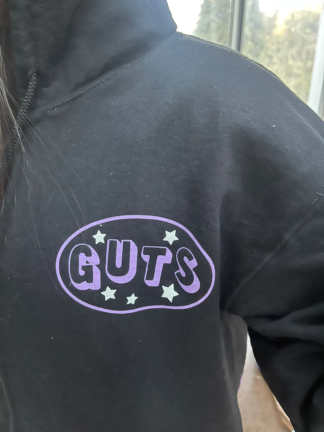 Olivia Rodrigo GUTS Tour Black Hoodie (M)