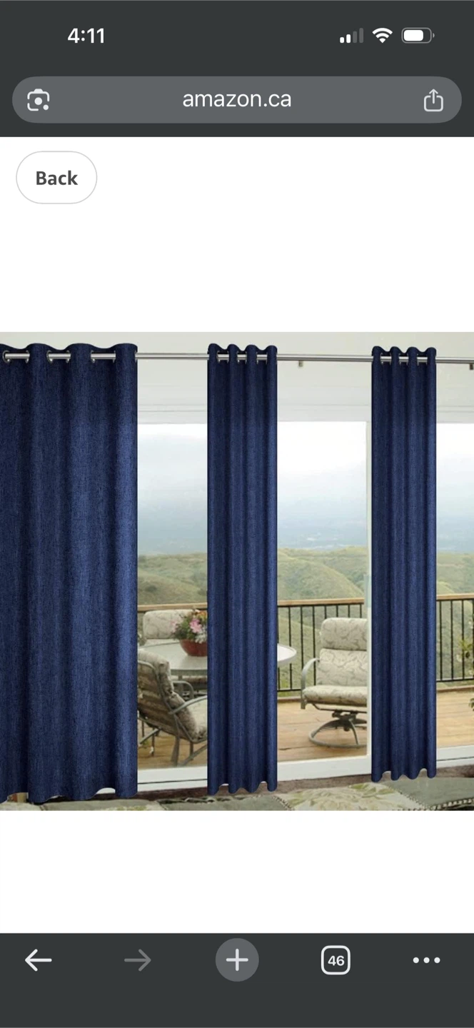 4 black out curtains panels with rod & mounting hardware