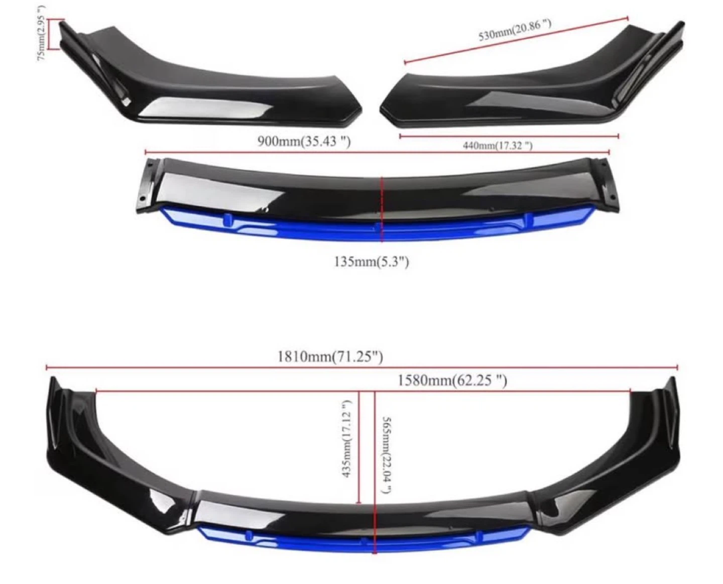 Universal front-lip/ splitter - photo 2