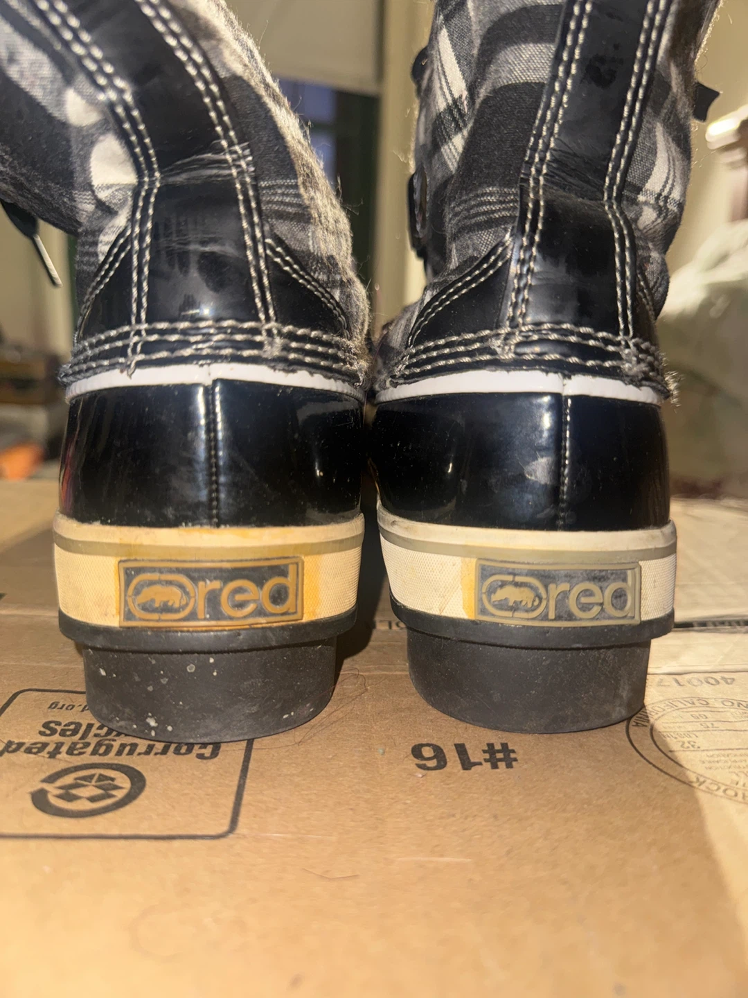 Ecko Red Women's Black & White Plaid Winter Boots - photo 5