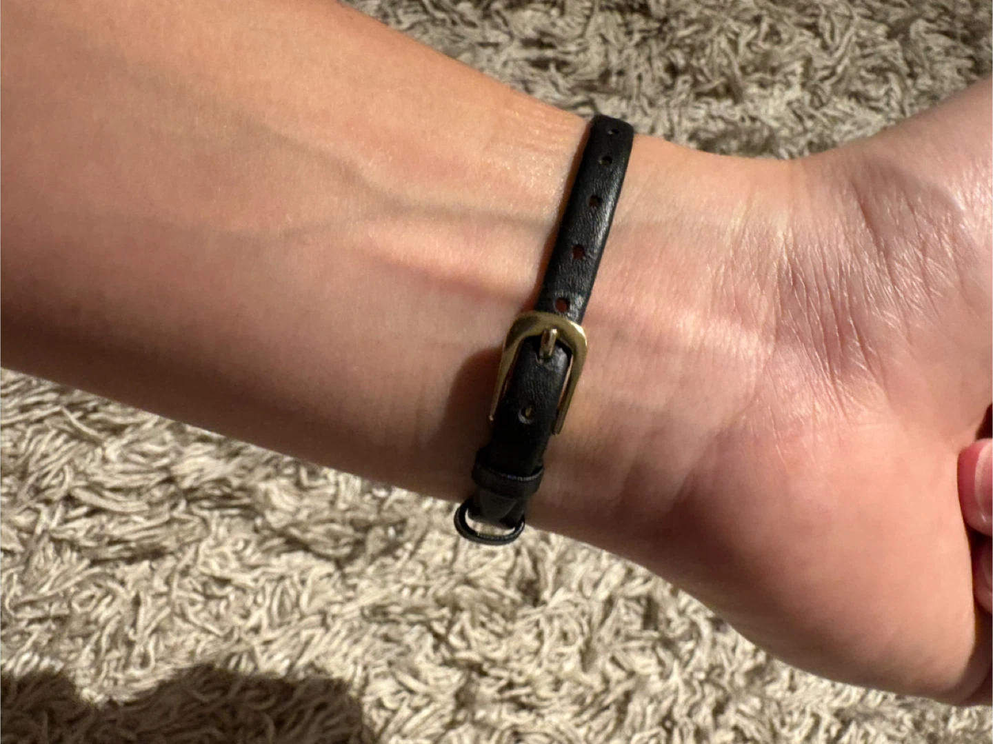 Timex Women's Gold Tone Watch with Black Leather Strap - photo 2