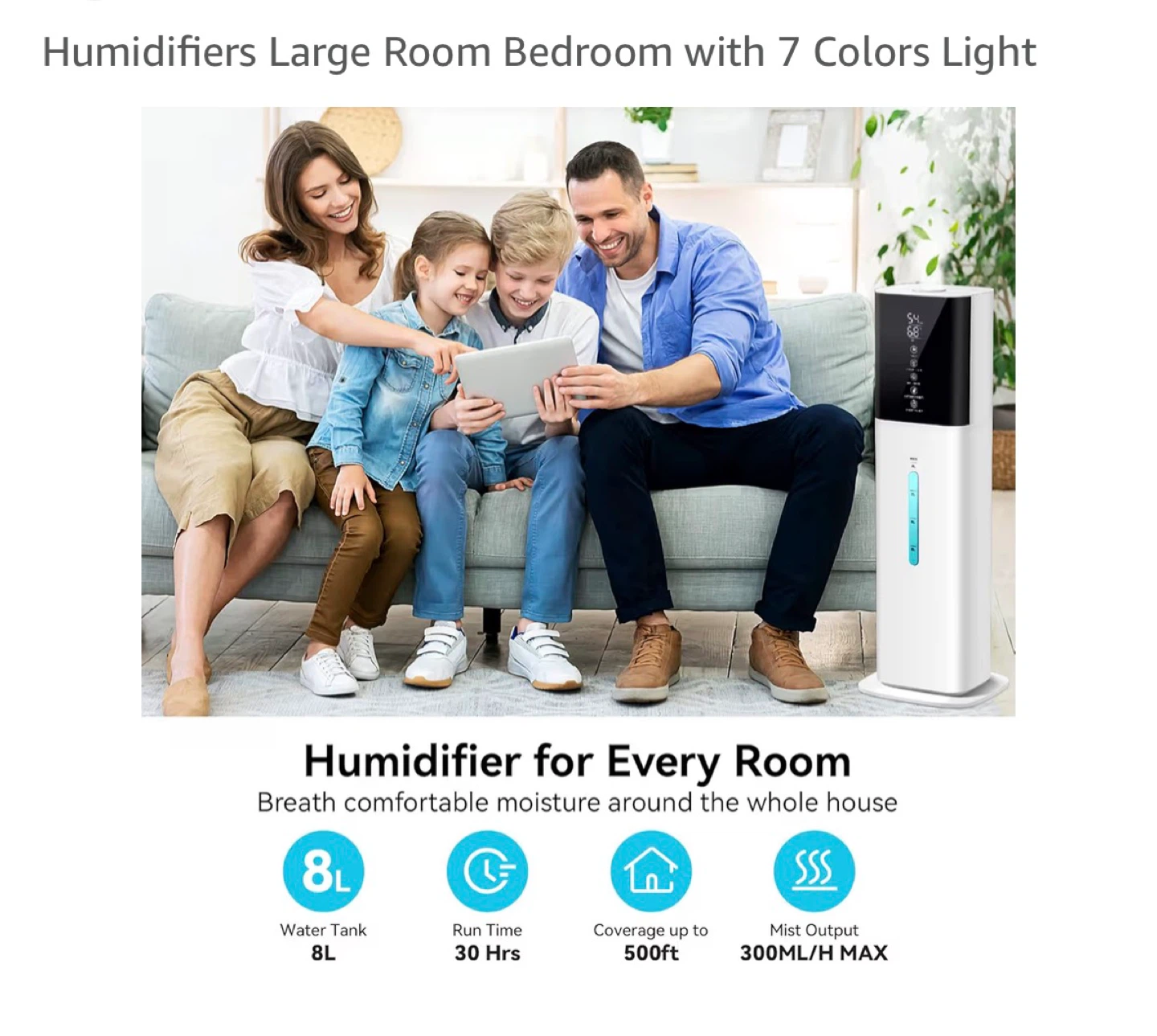 Honovos Large Room Humidifier 8L - photo 4