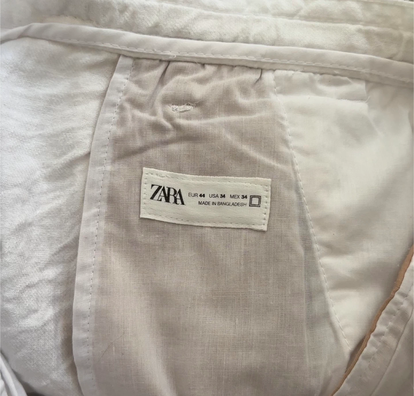 Mens Zara White Linen Blend Pants - photo 3
