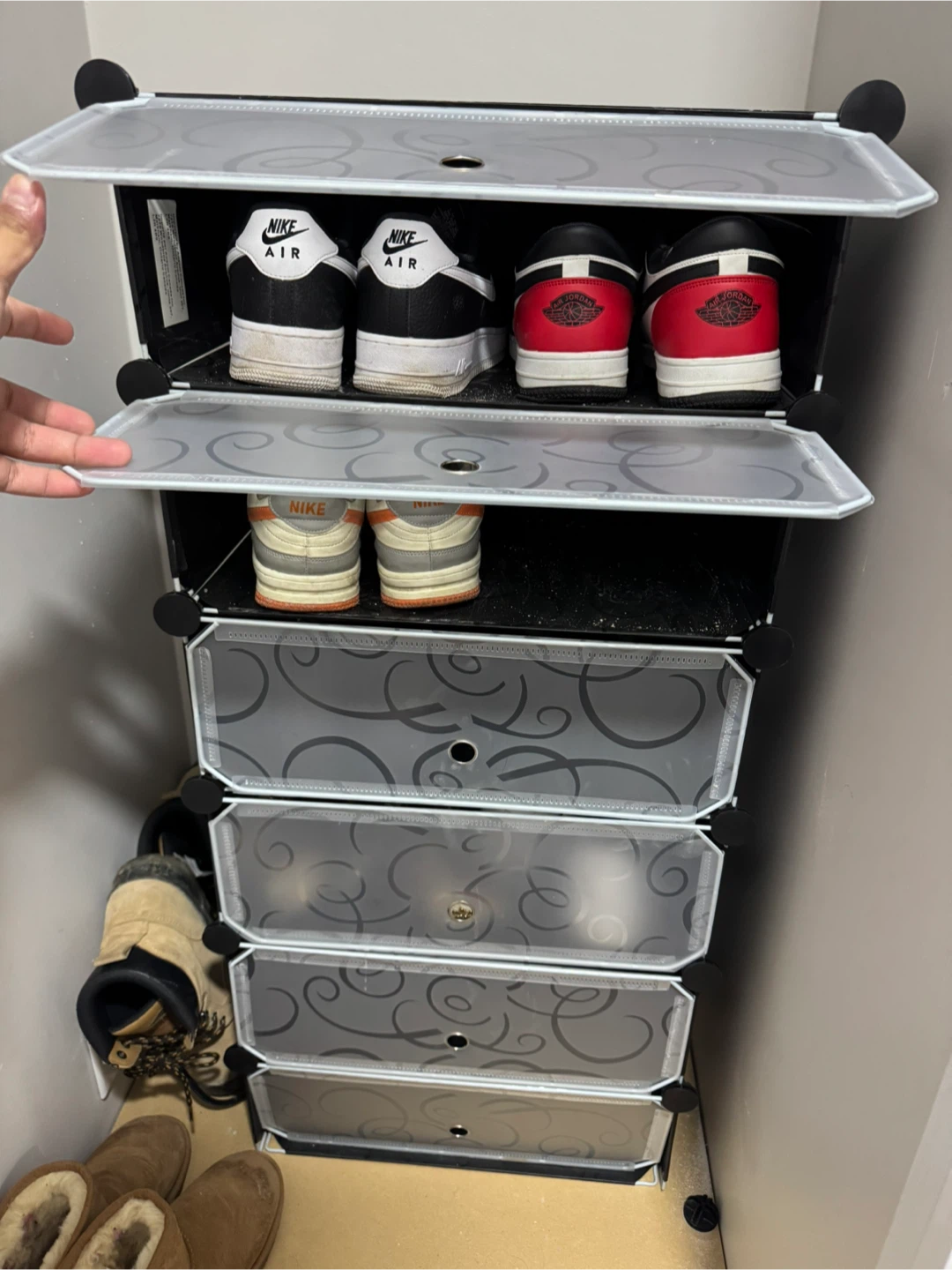 Modular Shoe Storage Organizer - 6 Tier Black Frame - photo 2