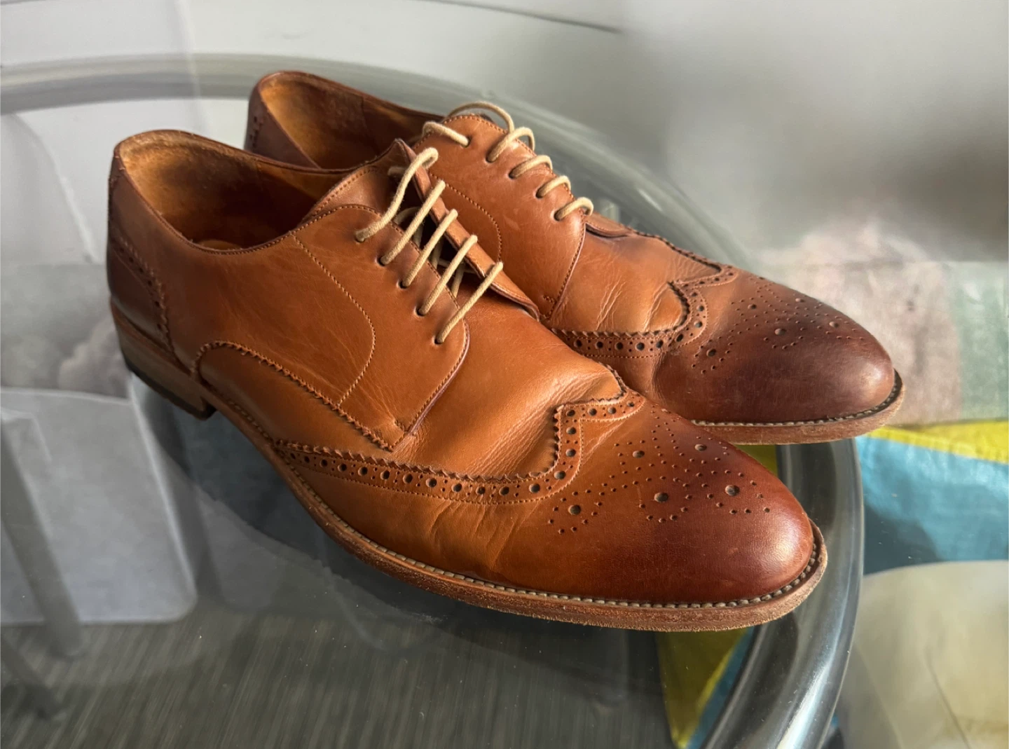 SALAMANDER Brown Oxford Dress Shoes, Size 13