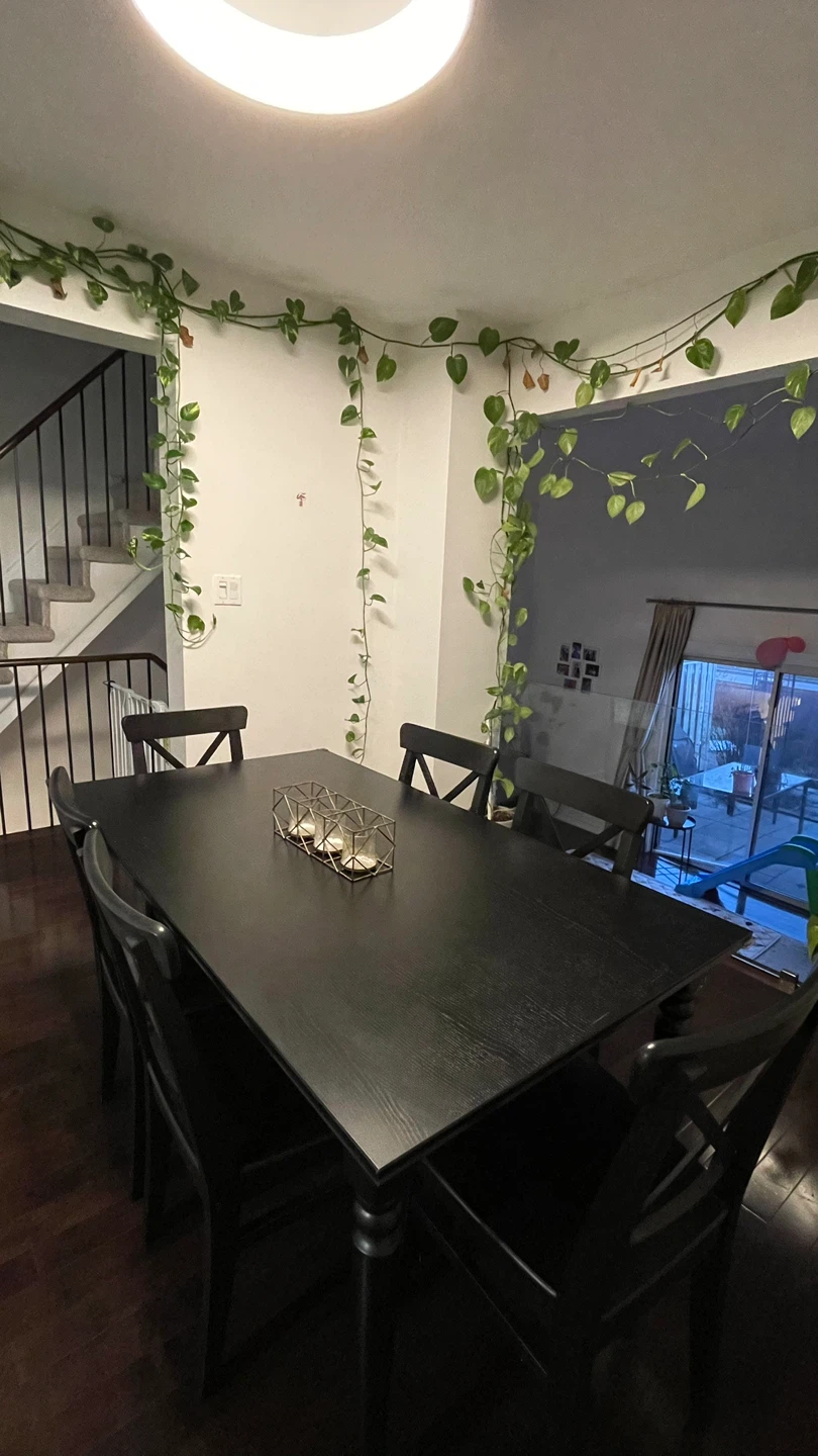 Black Dining Table Set with 6 Chairs - photo 5