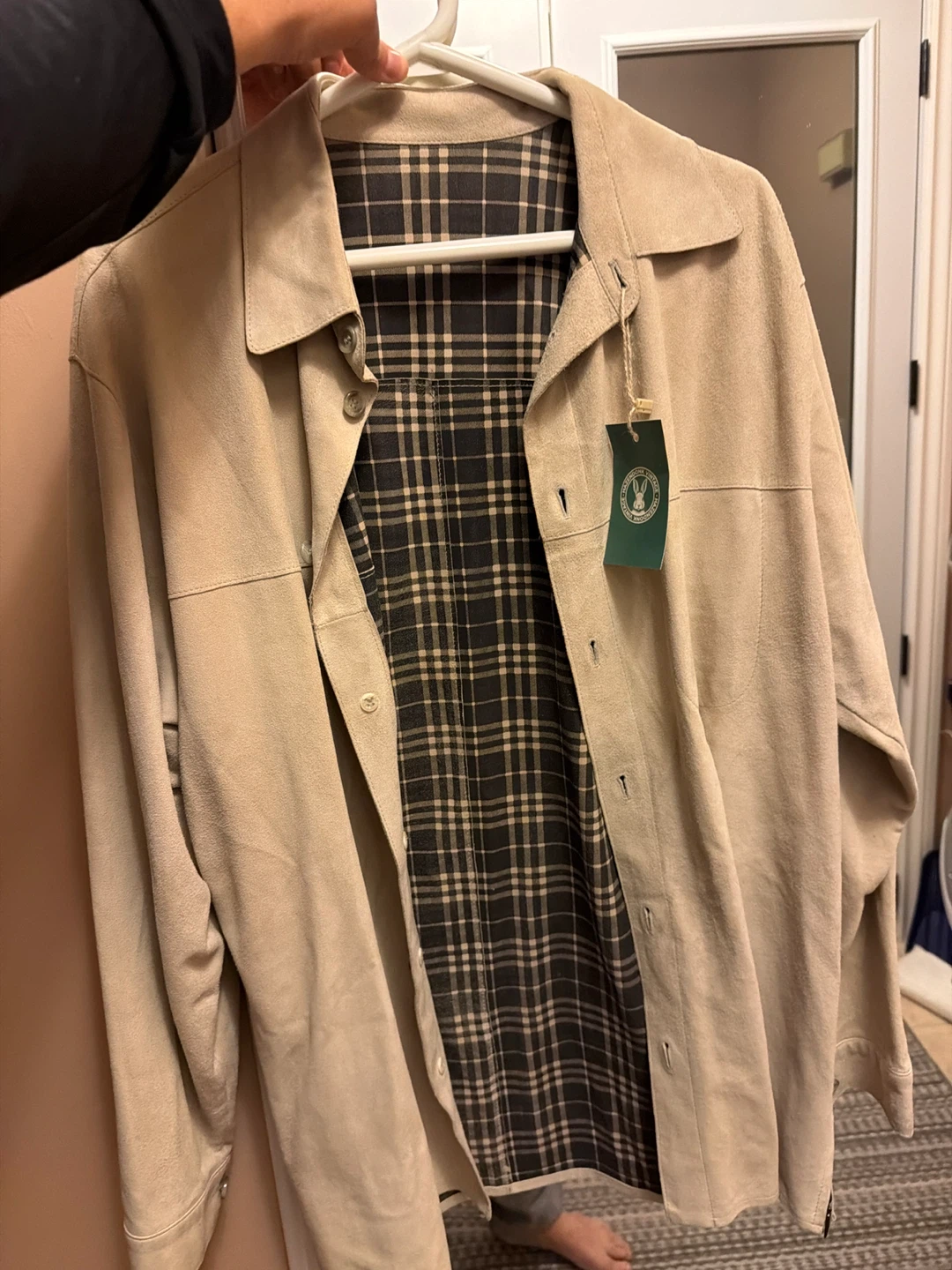 Burberry Suede Lined Shirt Jacket
