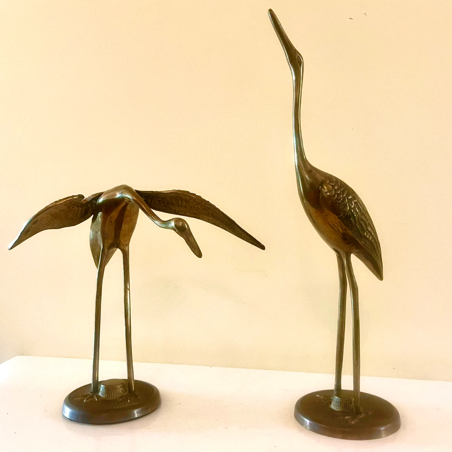 2 MCM Brass Cranes