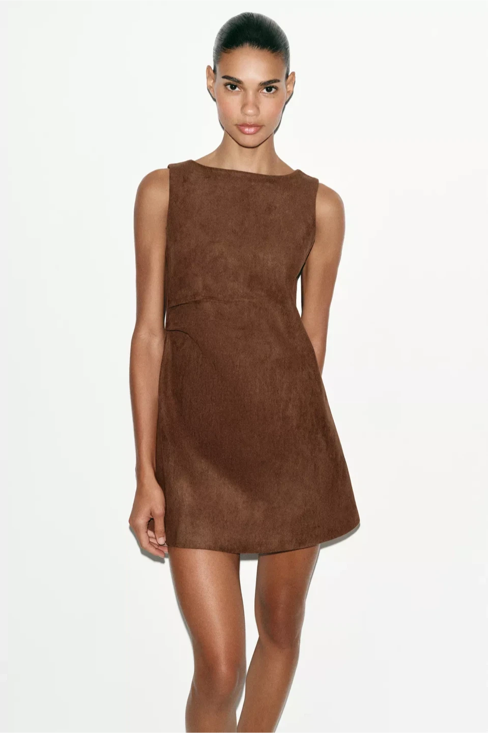 Brown Sleeveless Mini Dress - Size M - New with tags 🏷️ - photo 3