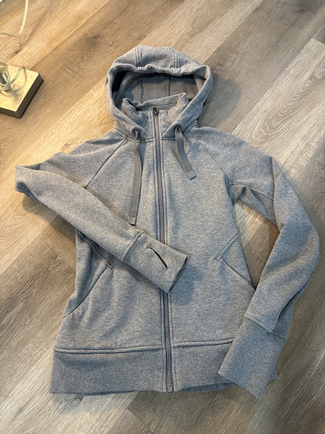 Athleta Gray Zip-Up Hoodie XXS
