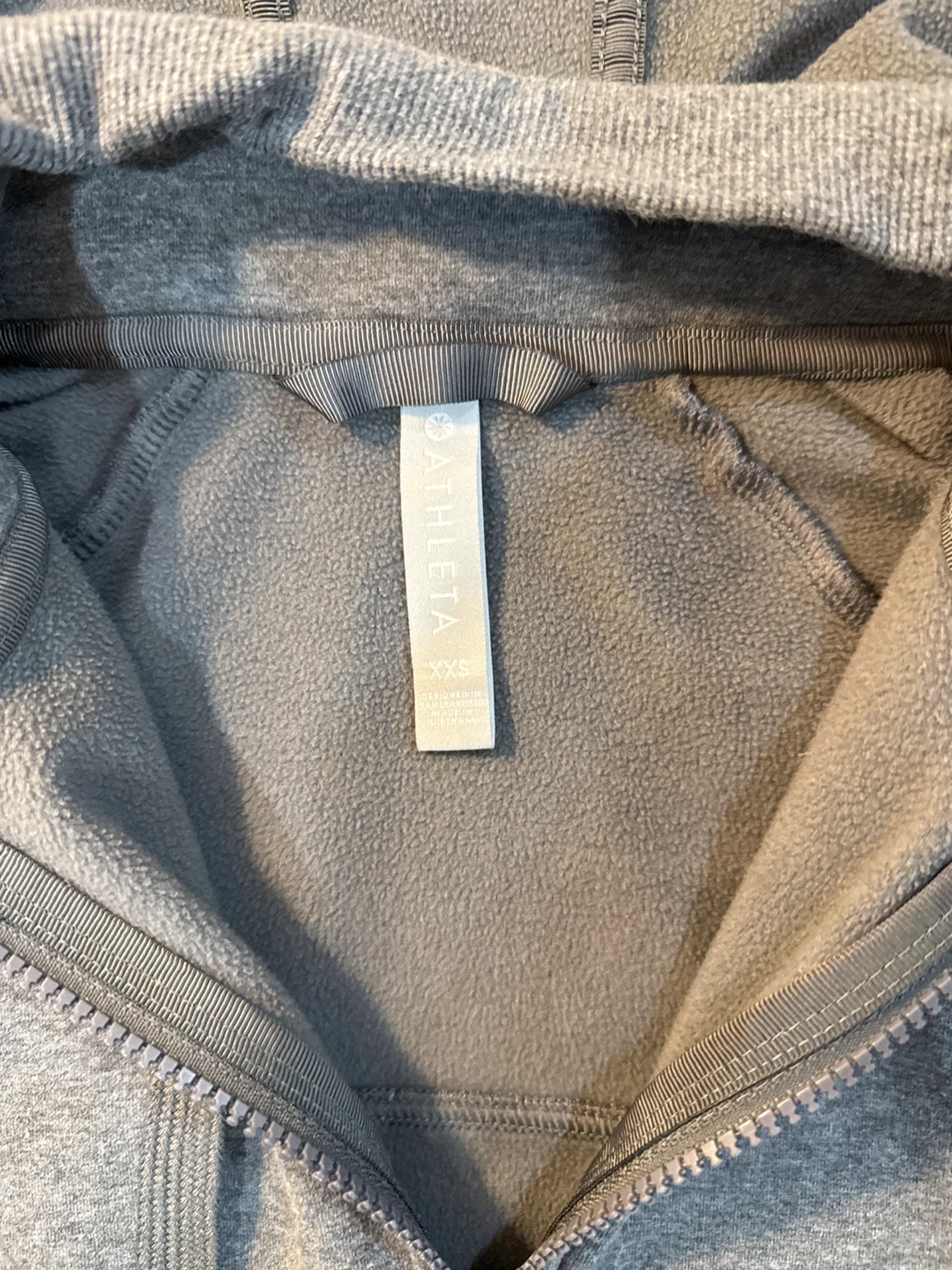 Athleta Gray Zip-Up Hoodie XXS - photo 4