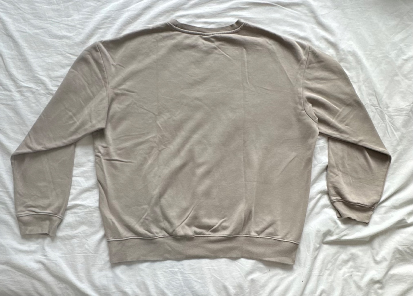 H&M Relaxed Fit Crewneck Sweatshirt - Beige, Size L - photo 3