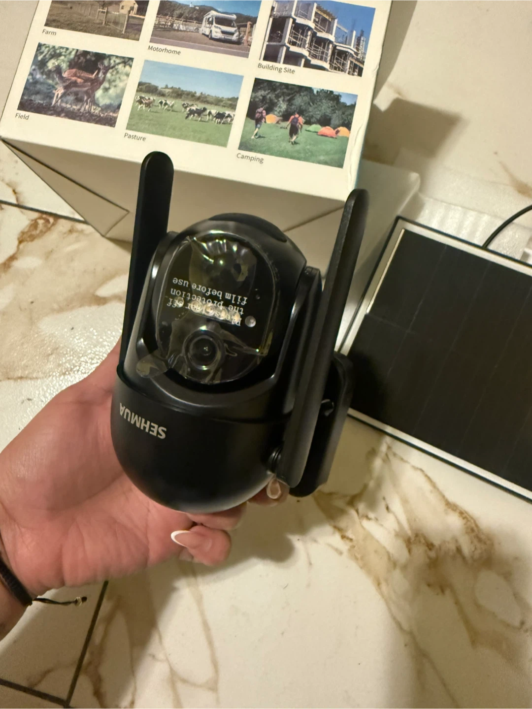 SEHMUA Security Camera with Solar Panel