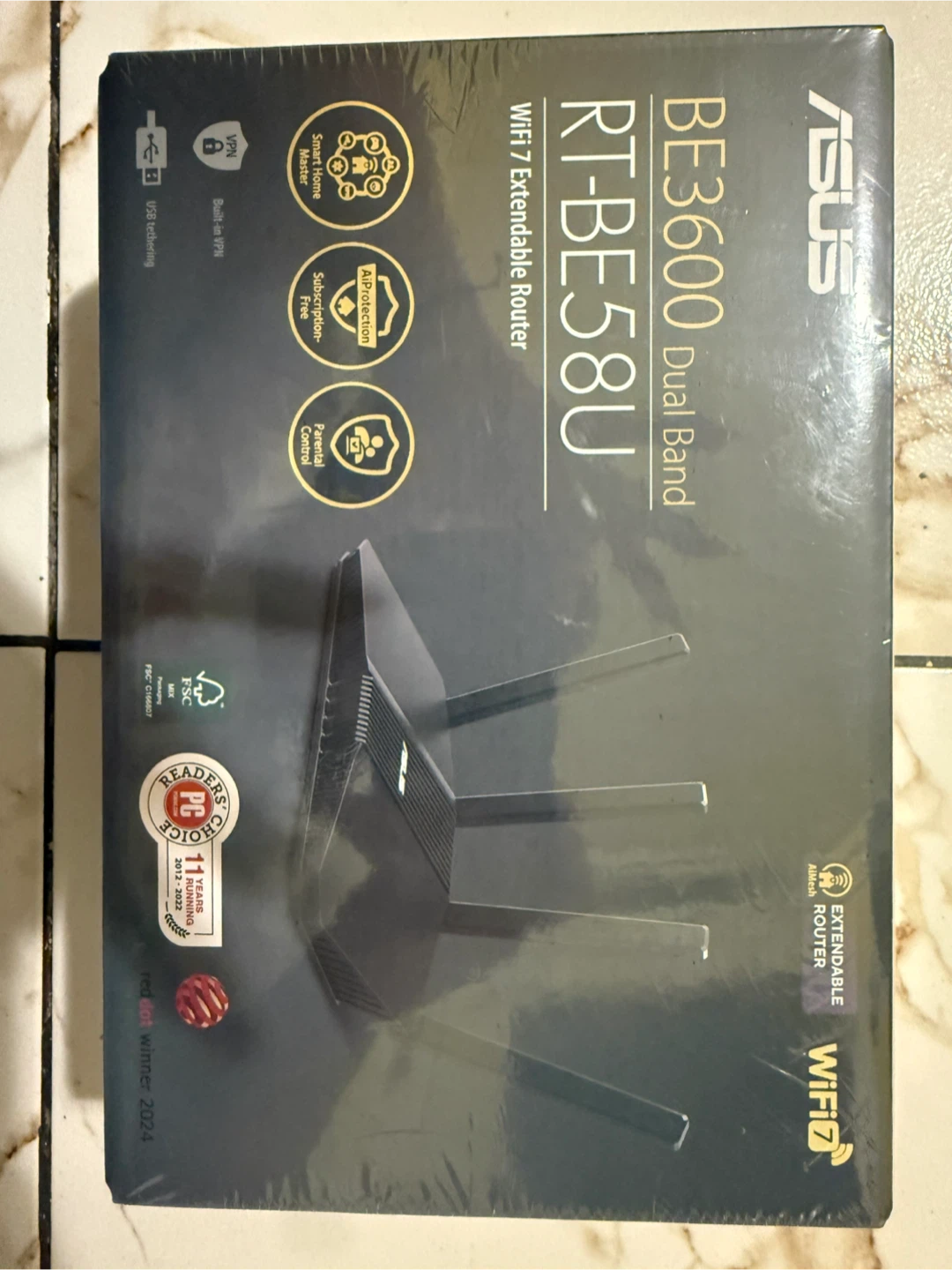 ASUS RT-BE58U Dual Band WiFi 7 Extendable Router