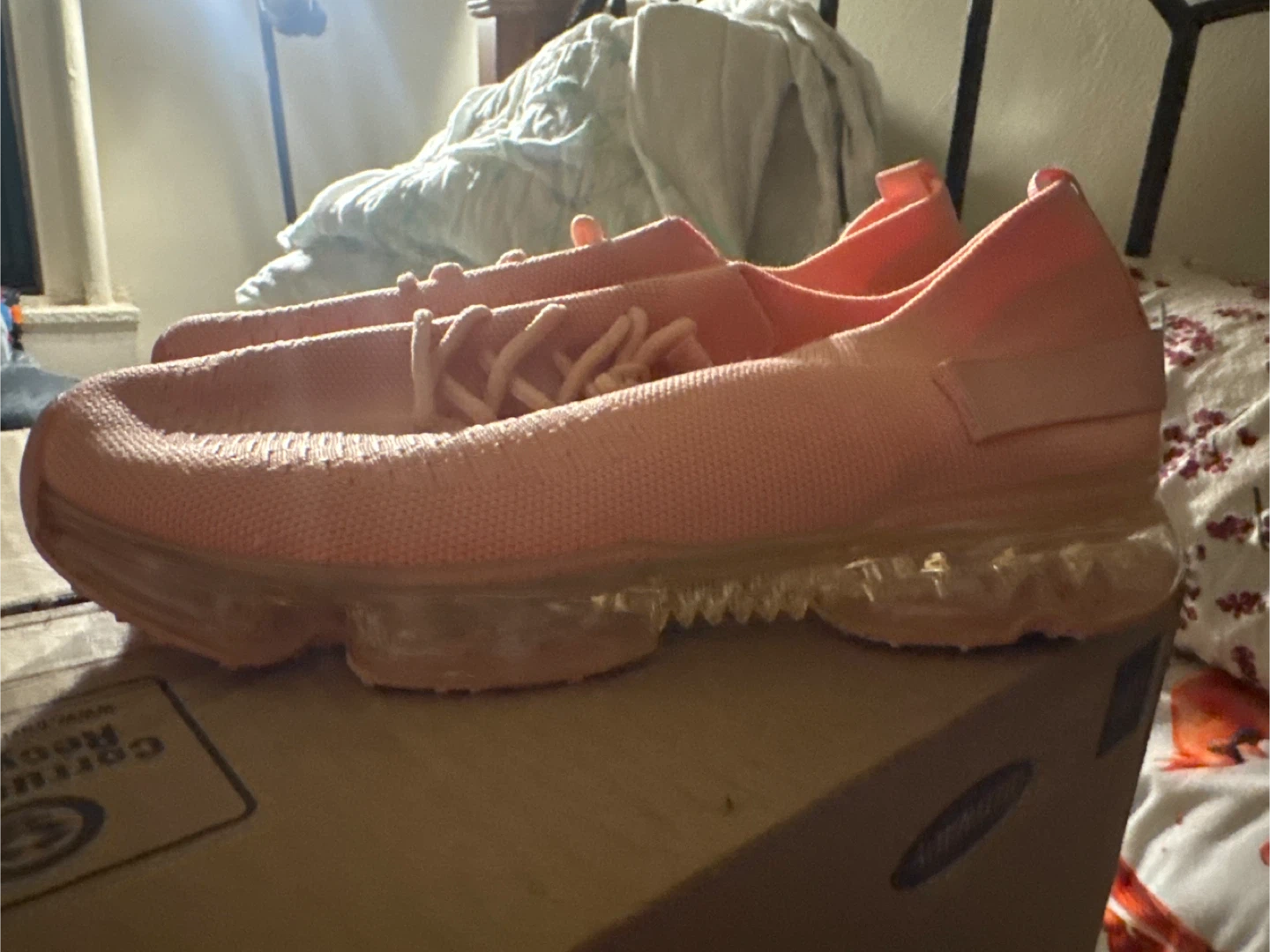 Temu Pink Knit Slip On Sneakers - photo 4