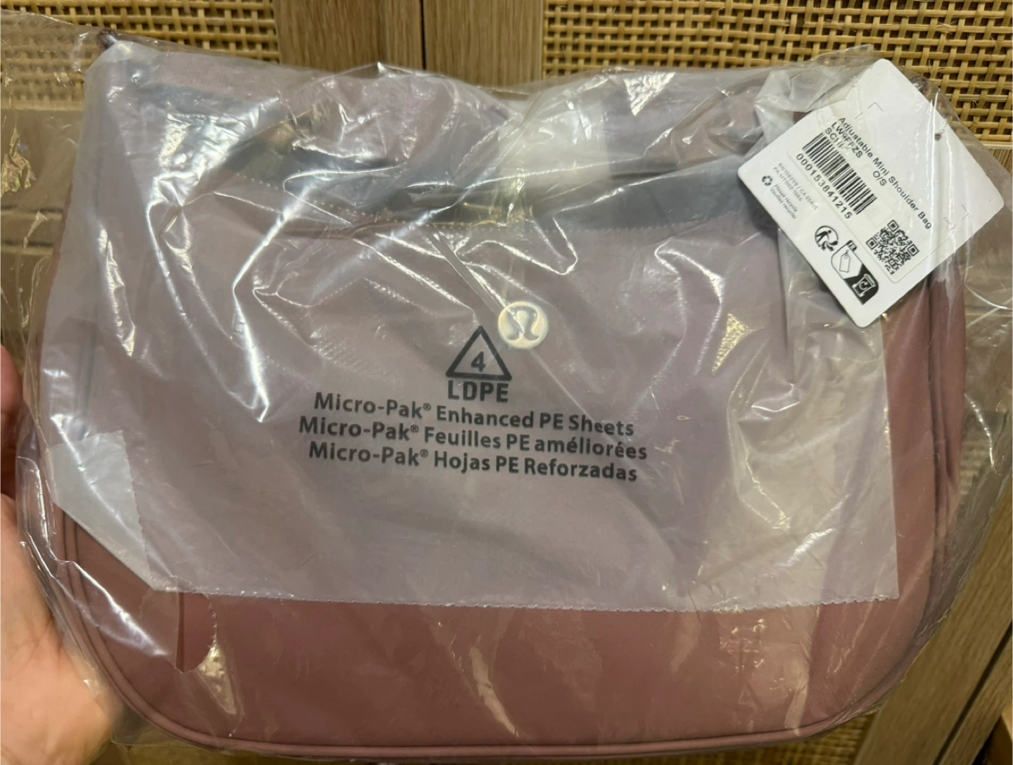New Lululemon City Essentials Small Shoulder Bag 3L Dusty Rose