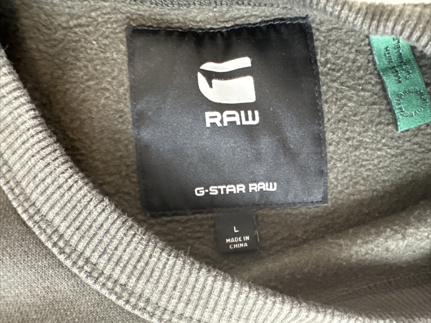G-Star Raw Crewneck Sweatshirt - Green - Size L - photo 4