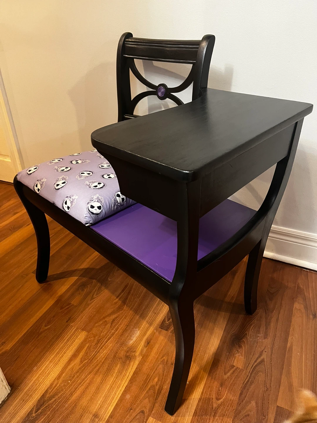 Revived Telephone Table with Jack Skellington cushion - photo 4