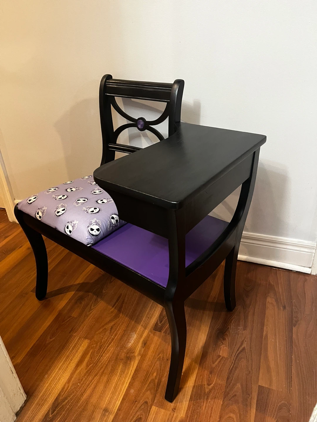 Revived Telephone Table with Jack Skellington cushion - photo 3