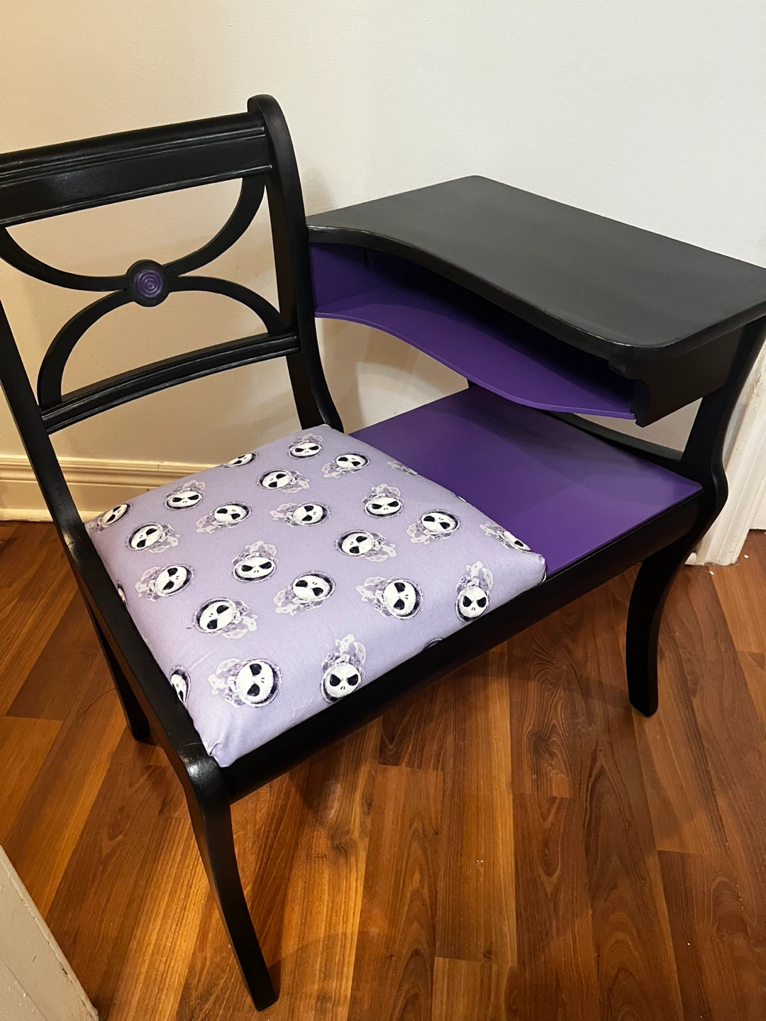 Revived Telephone Table with Jack Skellington cushion - photo 2