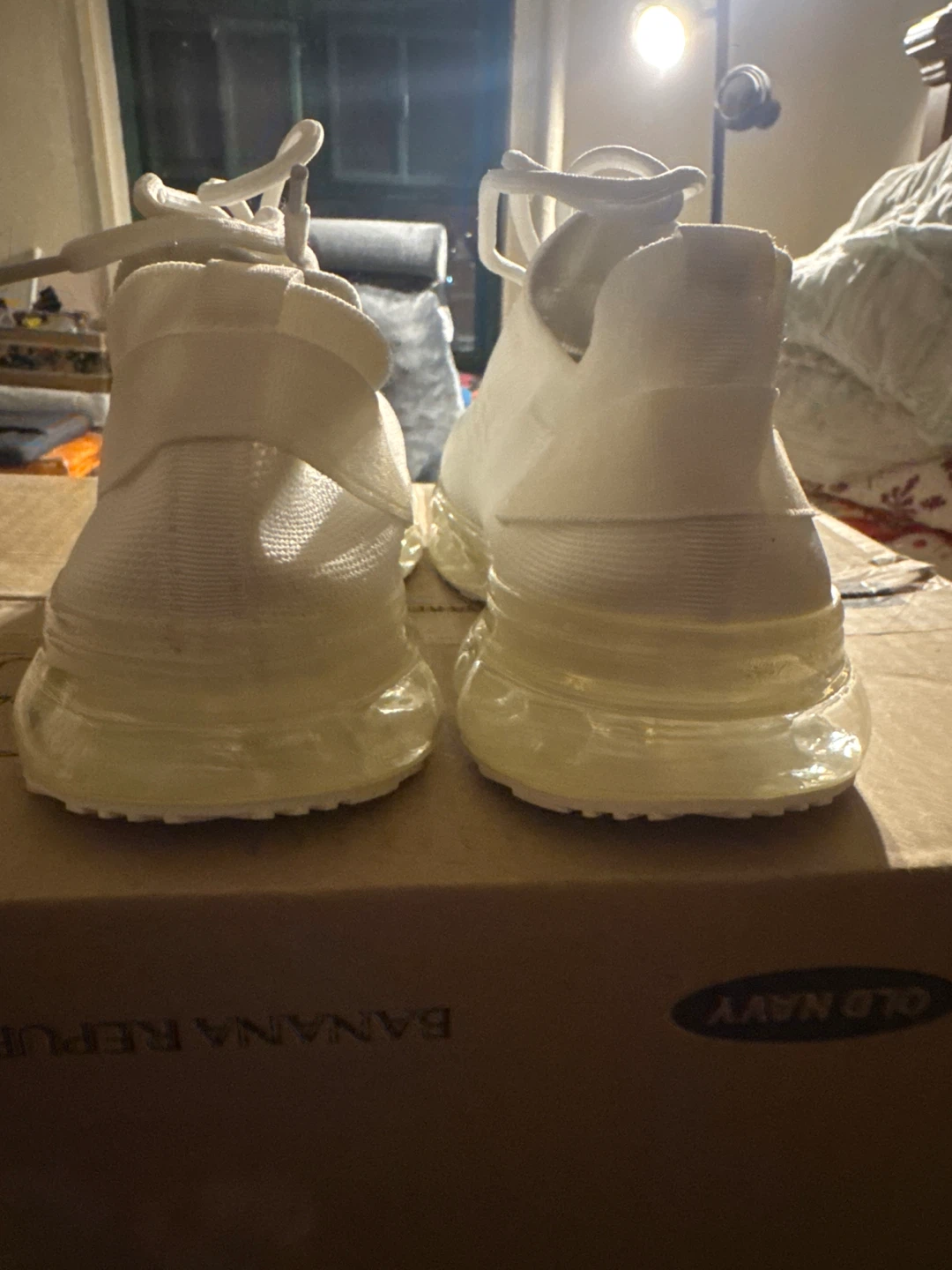 Temu White knit slip on sneakers - photo 2