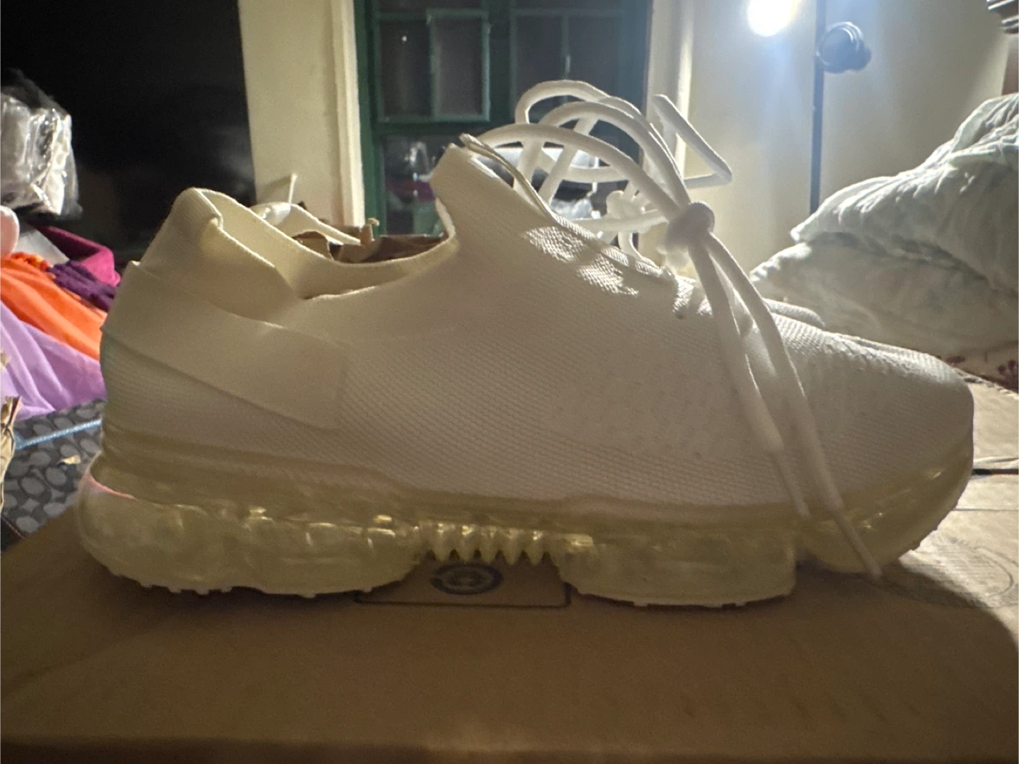Temu White knit slip on sneakers - photo 4