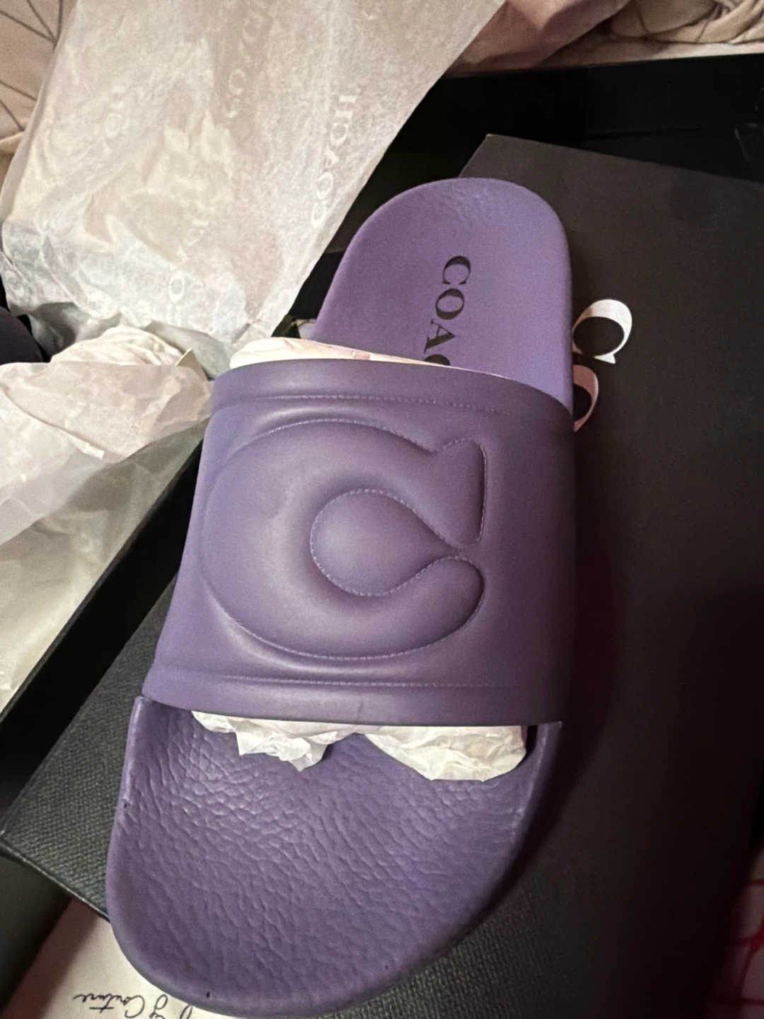 Coach Ulla Rubber Slide - Vintage Purple - Size 7 - photo 3