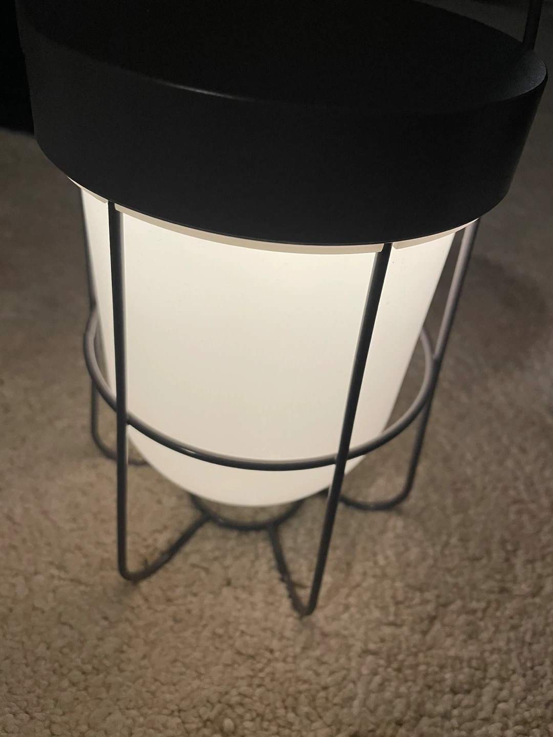 Black Metal Lantern Style Lamp - photo 2