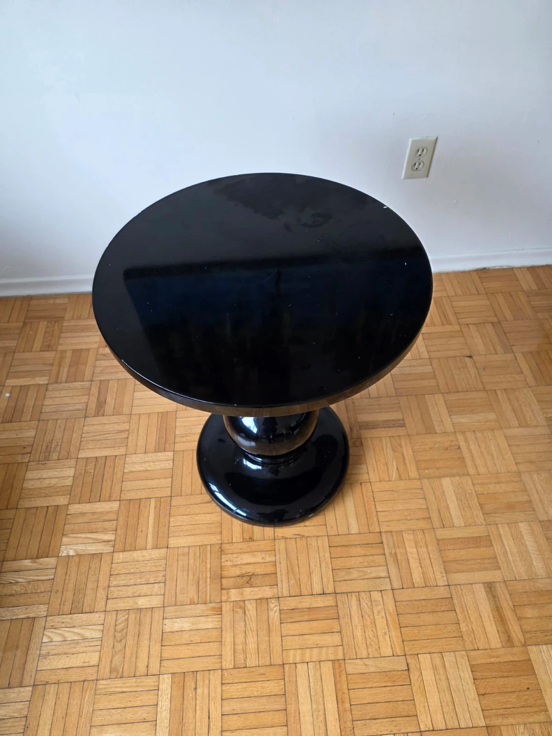 Black Pedestal Accent Table - photo 2