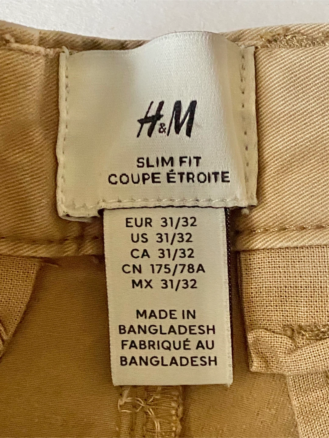 H&M Slim Fit Chinos - Khaki - photo 3