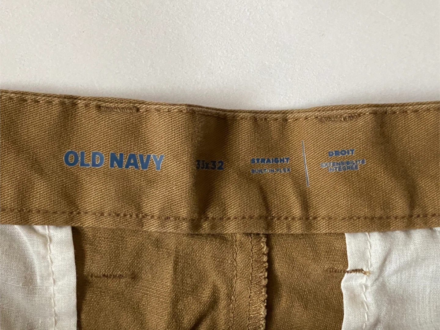 Old Navy Men's Straight Built-in Flex Khaki Pants 33x32 - photo 3
