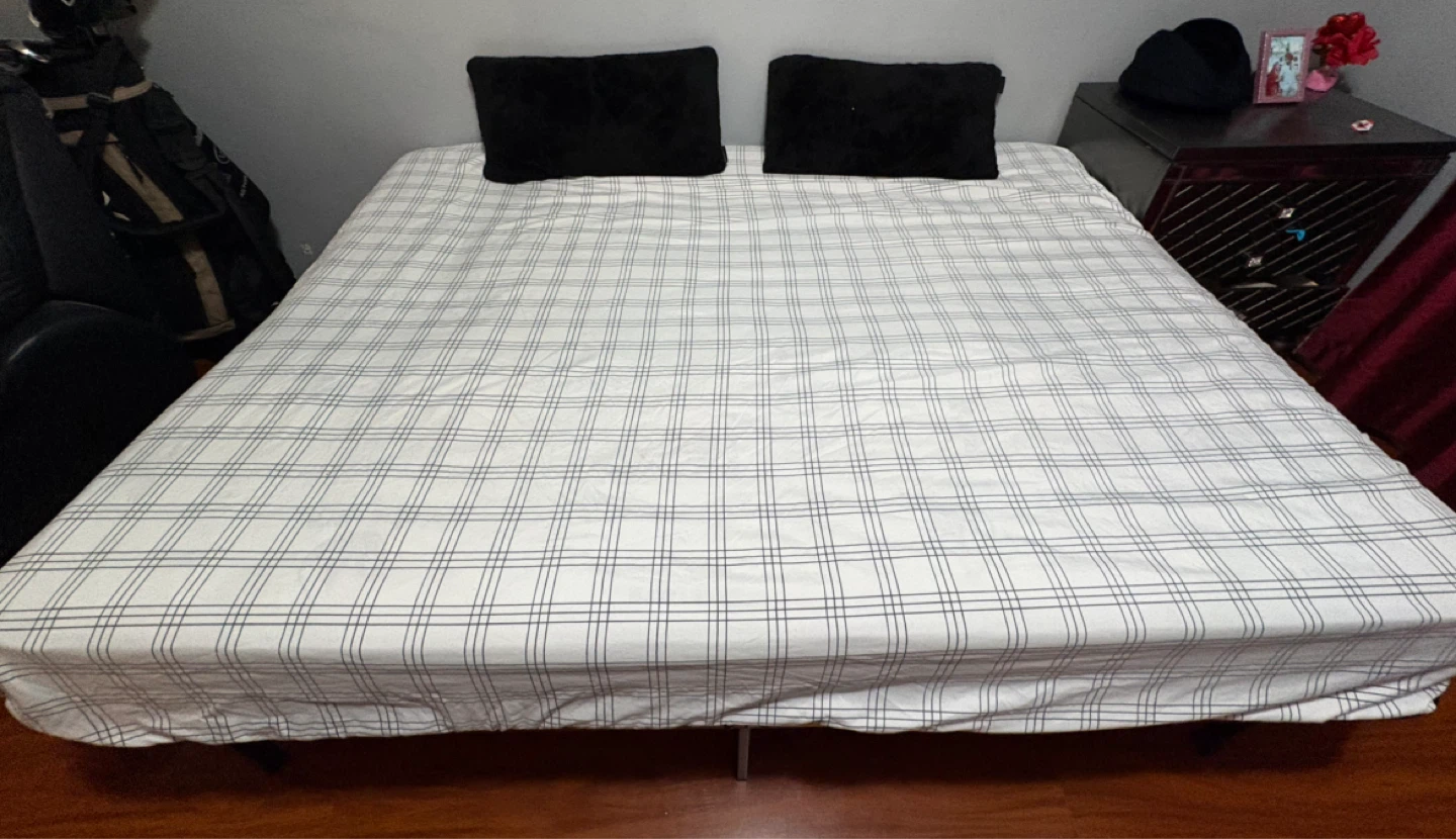 Queen Size Bed Frame and Mattress Set