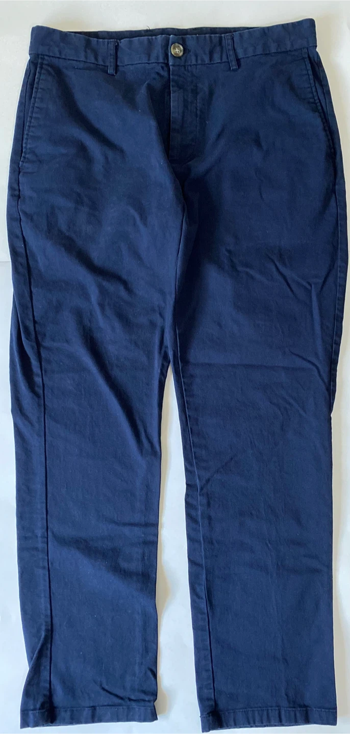 Old Navy Men's Straight Built-In Flex Navy Pants 33x32